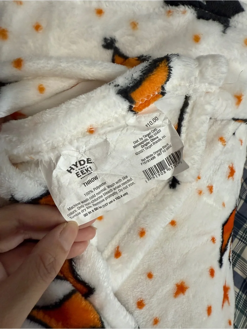 Halloween Bat Plush Throw Blanket